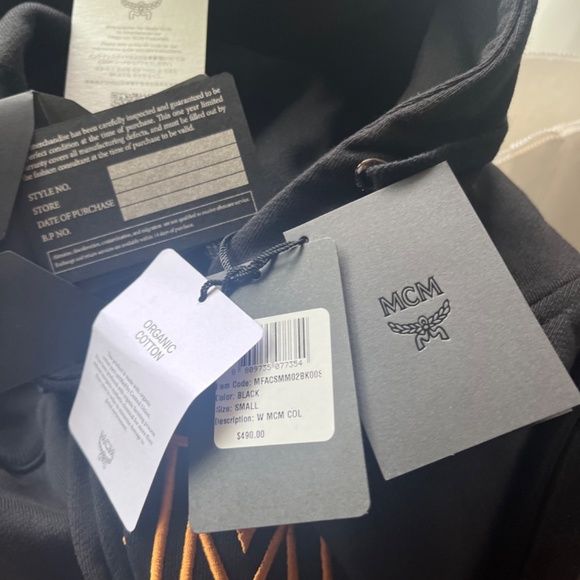 MCM NWT Hoodie with Big Embroidered Logo Small $490 - Picture 3 of 3